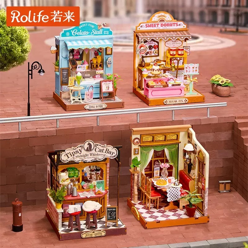 Rolife DIY Miniature House Kit : Little Warm Space Series ชุดโมเดลตัวต่อไม้ บ้านตุ๊กตา | ของแต่งบ้าน ของเล่นศิลปะ DIY