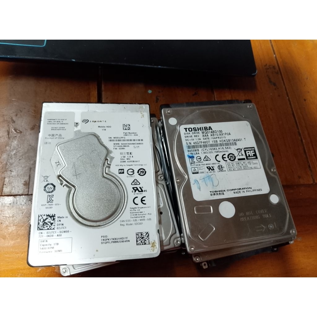 harddisk 2.5" 1TB มือสอง สภาพใช้งานได้ปกติ สำหรับ PC,Notebook,External Harddisk หรือกล้องวงจรปิด