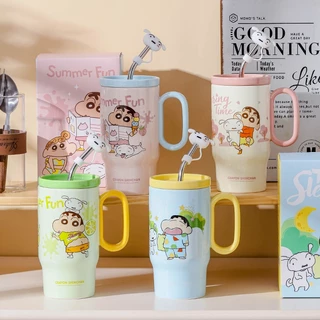 【ของแท้】shinchan ชินจัง ถ้วยเซรามิกขนาดใหญ่ 660ml ส่งหลอด กล่องสวยงาม ของขวัญวันหยุด