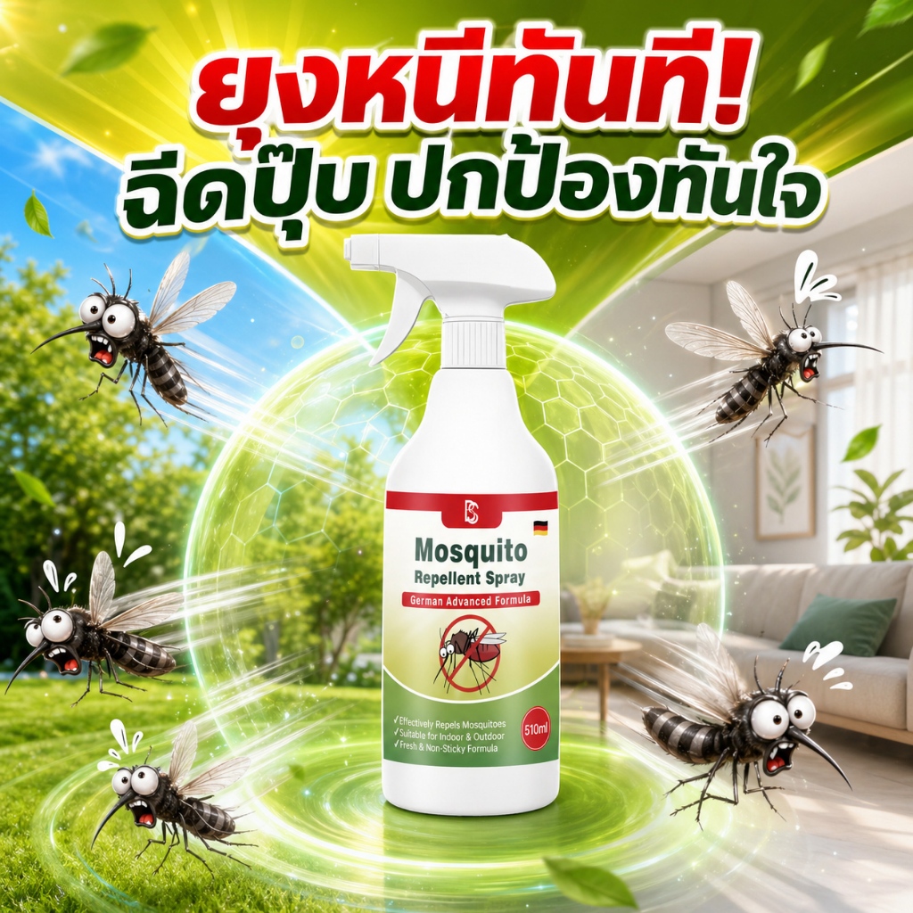 ป้องกันยุงง่ายๆ หมดปัญหาคัน! สเปรย์กันยุง น้ำตะไคร้หอม ไล่ยุงใช้กับผู้ใหญ่และเด็ก ขนาดบรรจุ 500ml