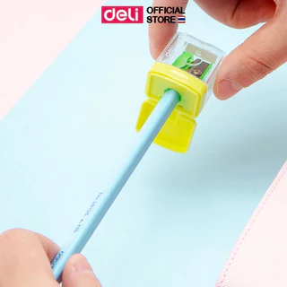 Deli 0574 Pencil Sharpener กบเหลาดินสอขนาดพกพา สีพาสเทล (คละสี 1 ชิ้น)