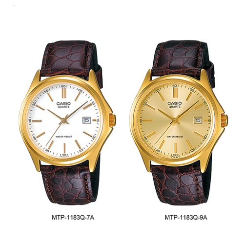 CASIO นาฬิกาข้อมือผู้ชาย สายหนัง  รุ่น MTP-1183Q,MTP-1183Q-7A,MTP-1183Q-9A