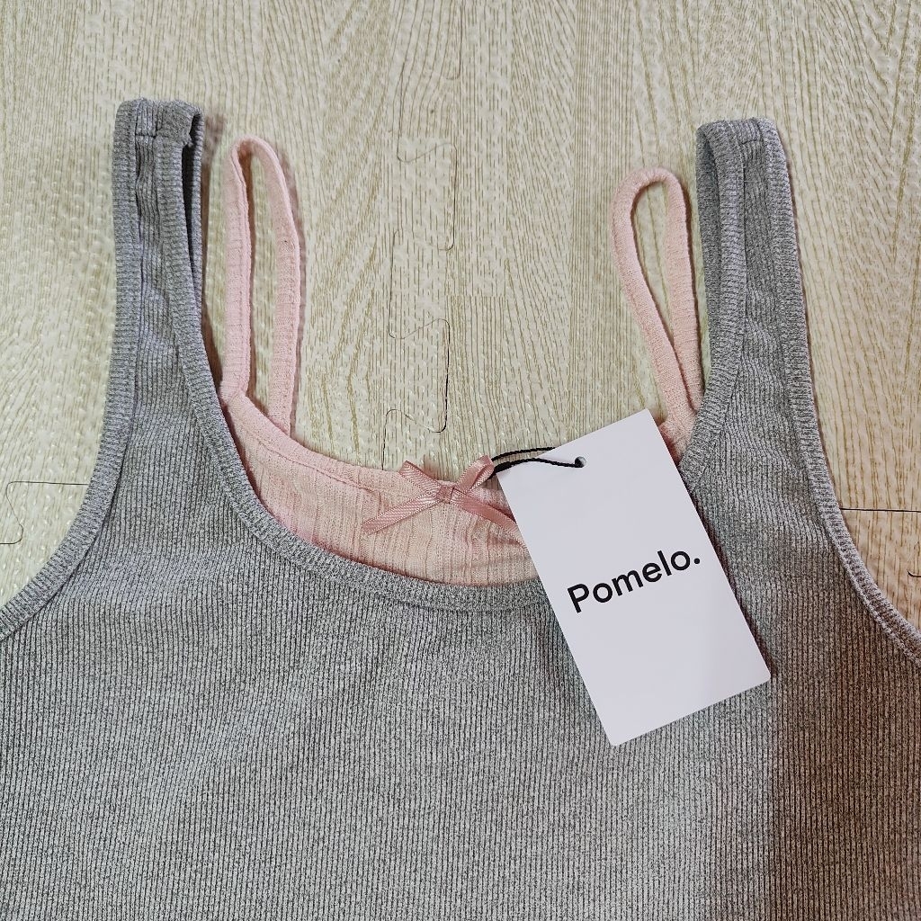 Pomelo เสื้อกล้ามคอกลมสองชั้น รูปที่ 4
