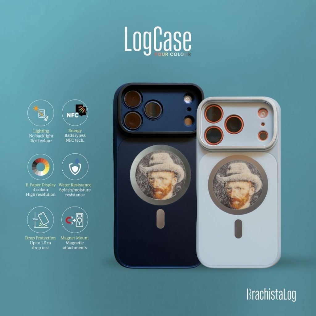 LogCase | E-PAPER iPhone Case 17 Pro & Pro Max เคสโทรศัพท์ - E INK, Waterproof, No Battery, NFC