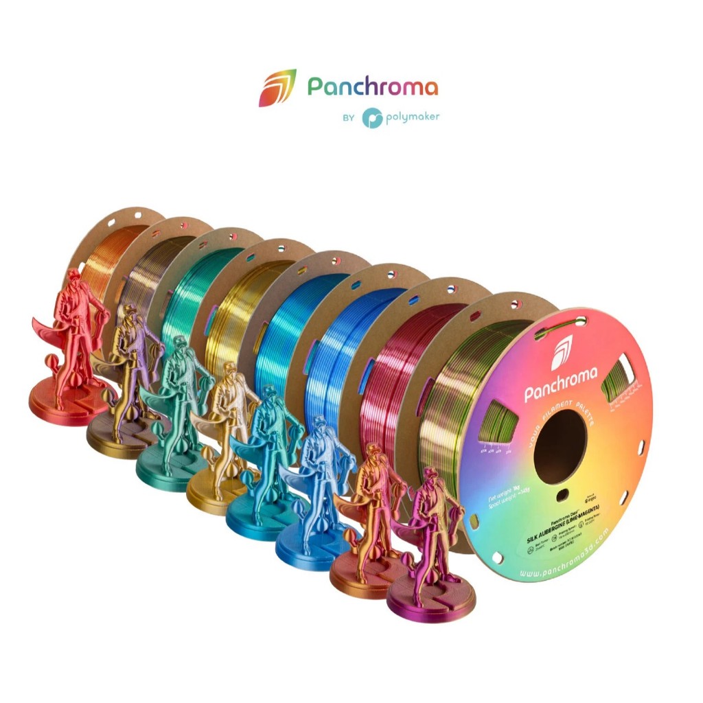 เส้น PLA 2 สี Dual Silk เงาเหมือนโลหะ เหมาะกับงานปริ้น ที่ต้องการความแปลกใหม่ ปริ้นสวย สะดุดตา
