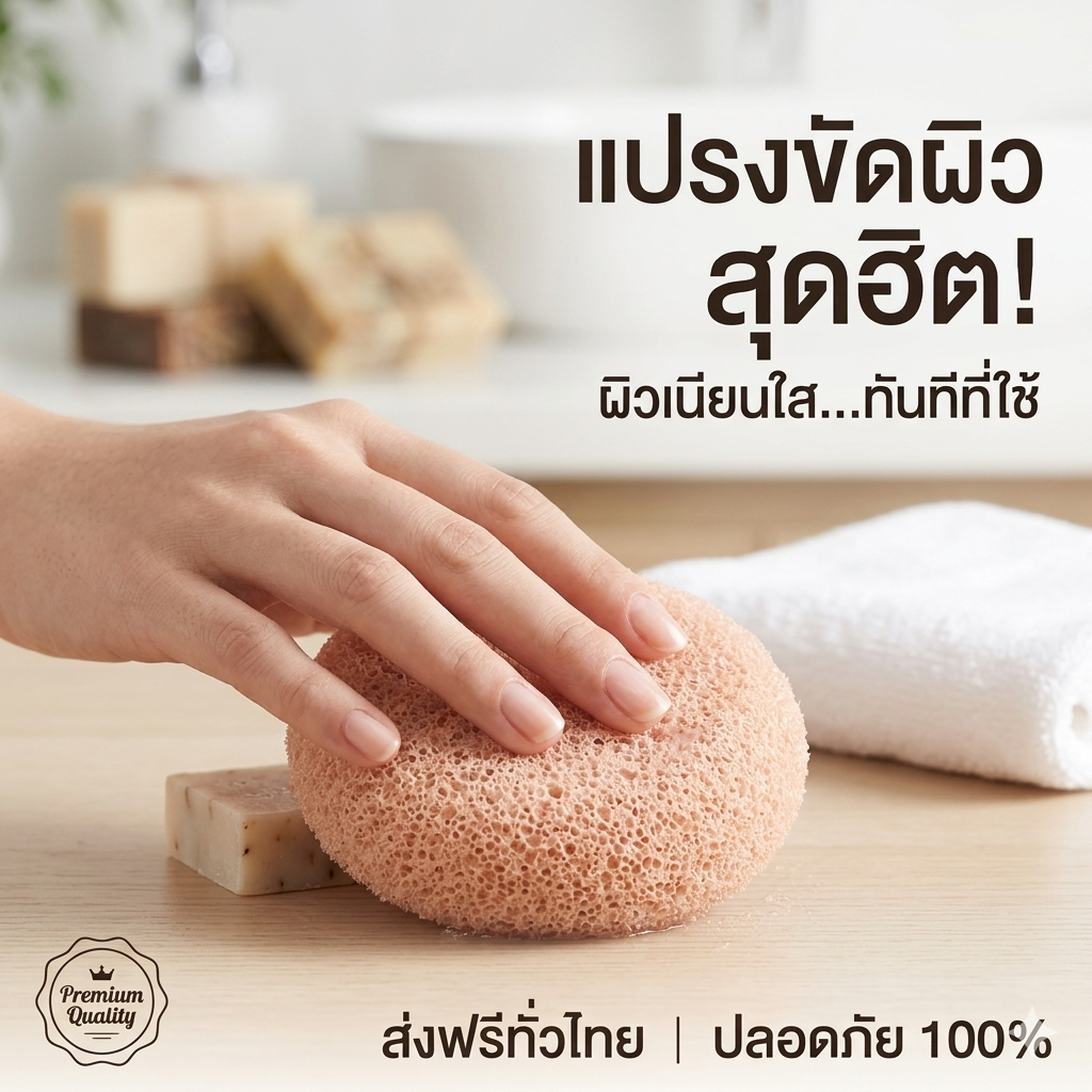 kingshopping（ร้านไทย)(XZS15）แปรงขัดตัวแบบกลม  ติดกับผนังได้ เบาสบาย ใยขัดตัวอาบน้ำ อ่อนนุ่ม