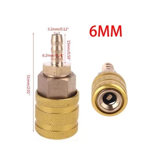 หัวเติมลมแบบแบบล็อก ( Coupler ) หางปลา,ปลดเร็ว 6 มิล และ 8 มิล