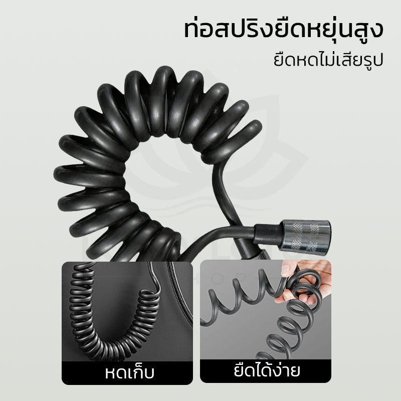 LUCKYLOTUS หัวฉีดชำระพรีเมี่ยม ABS ทนทาน รับประกันคุณภาพ สายฉีดก้น ที่ฉีดชำระในห้องน้ำ ราคา ถูกที่สุด ดีลบีเคเค แกลเลอรีภาพที่ 6