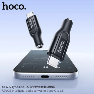 อะแดปเตอร์แปลงสัญญาณเสียง พอร์ต Type-C เป็น AUX 3.5mm. ระบบเสียง HiFi คมชัด ขนาดเล็ก พกง่าย HOCO UPA35