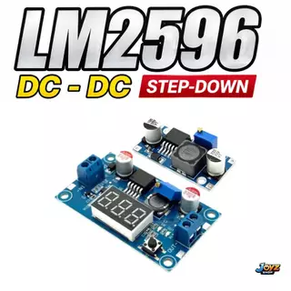 LM2596 DC-DC Adjustable Buck Converter step down ตัวควบคุมแรงดันไฟฟ้า แบบปรับได้ พร้อมโวลต์มิเตอร์ LED