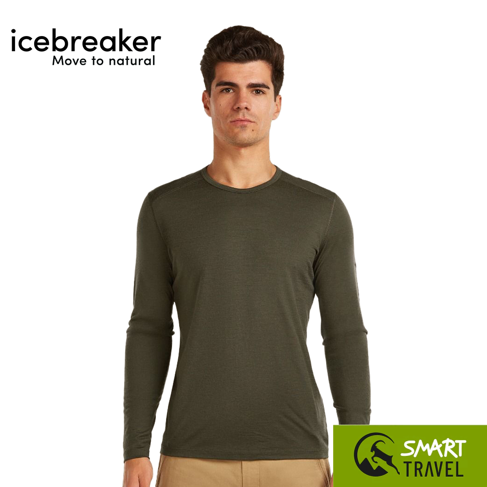 ICEBREAKER MEN’S 200 OASIS LS CREWE – DK LODEN เสื้อยืดผู้ชาย ราคา ถูกที่สุด ดีลบีเคเค