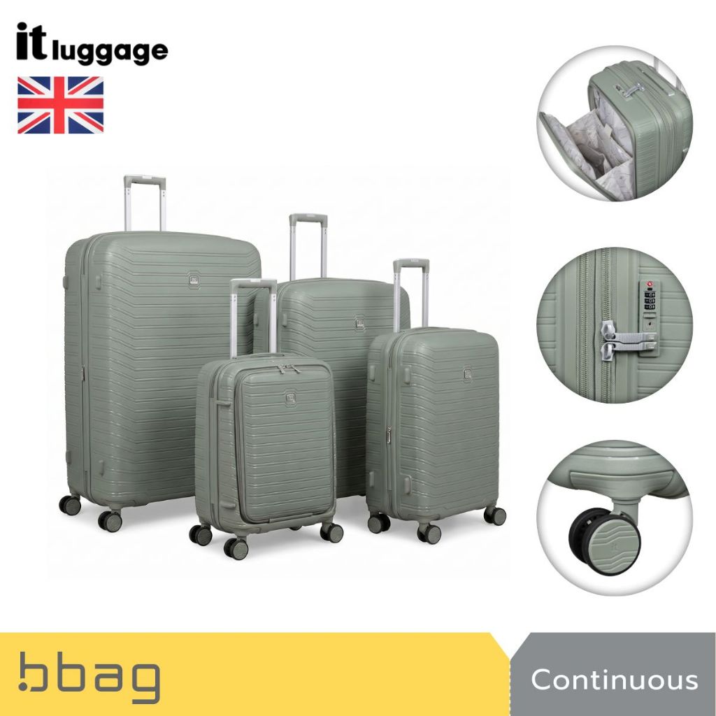 IT Luggage รุ่น Continuous 3088 กระเป๋าเดินทางล้อลาก PP 100% แข็งแรงทนทาน พร้อมช่องหน้าใส่ Laptop (ไ