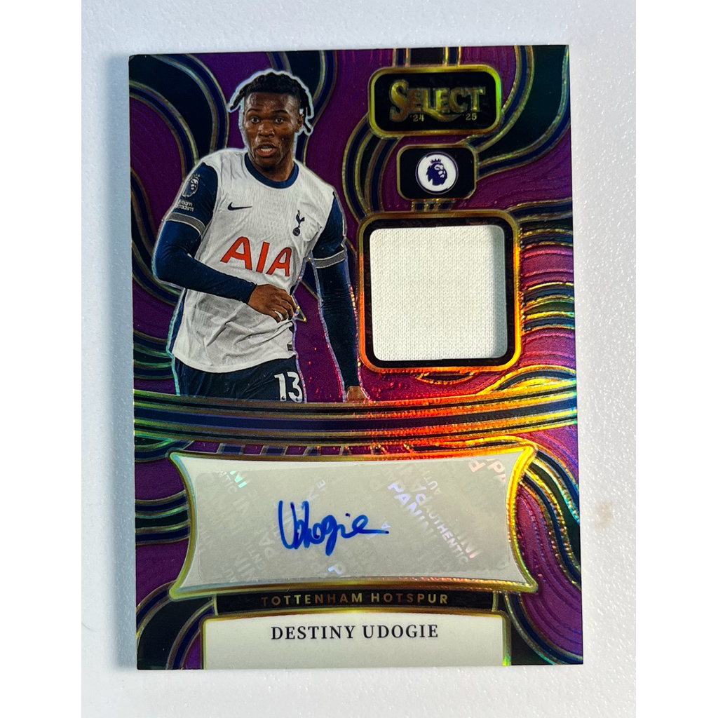 การ์ดฟุตบอลลายเซ็น 2024-25 Panini Select Premier League Soccer – Destiny Udogie (Tottenham Hotspur) 