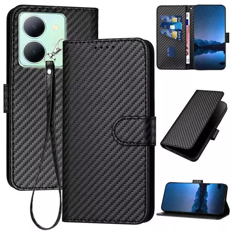 เคสแบบพับได้ แคปล่า สำหรับ Vivo Y03 Y03T Y18 Y28S Y36 Y27S Y27 Y21D Y31 5G Y04 Y29S Y04S V29 Y200 ใส่บัตร แม่เหล็กล็อค