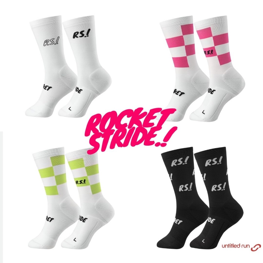 ROCKET STRIDE by PERSONAL BEST ถุงเท้าวิ่ง ข้อยาว ไม่มีตะเข็บ มีรัดกล้ามเนื้อ กันเสียดสีตามจุดต่างๆ