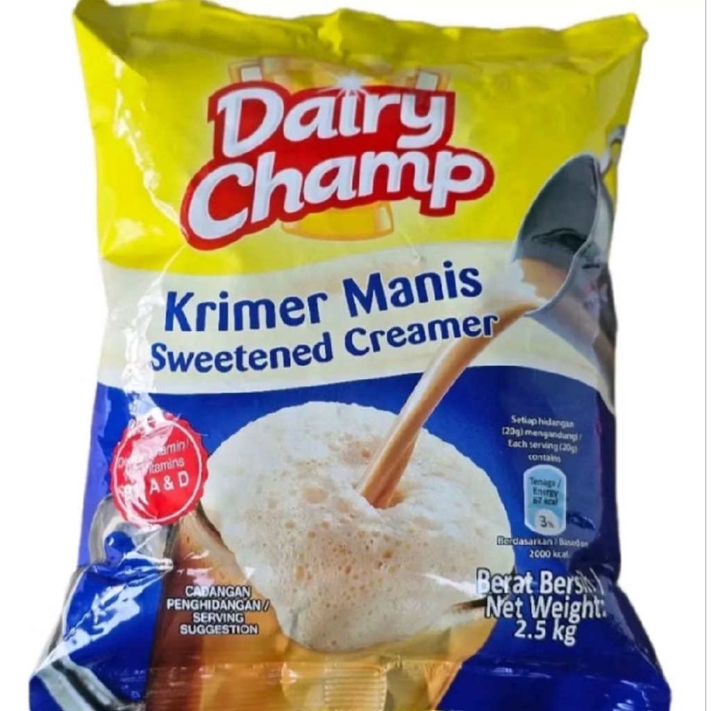 นมข้นหวาน Dairy Champ แบบถุง 2.5 กก.*1