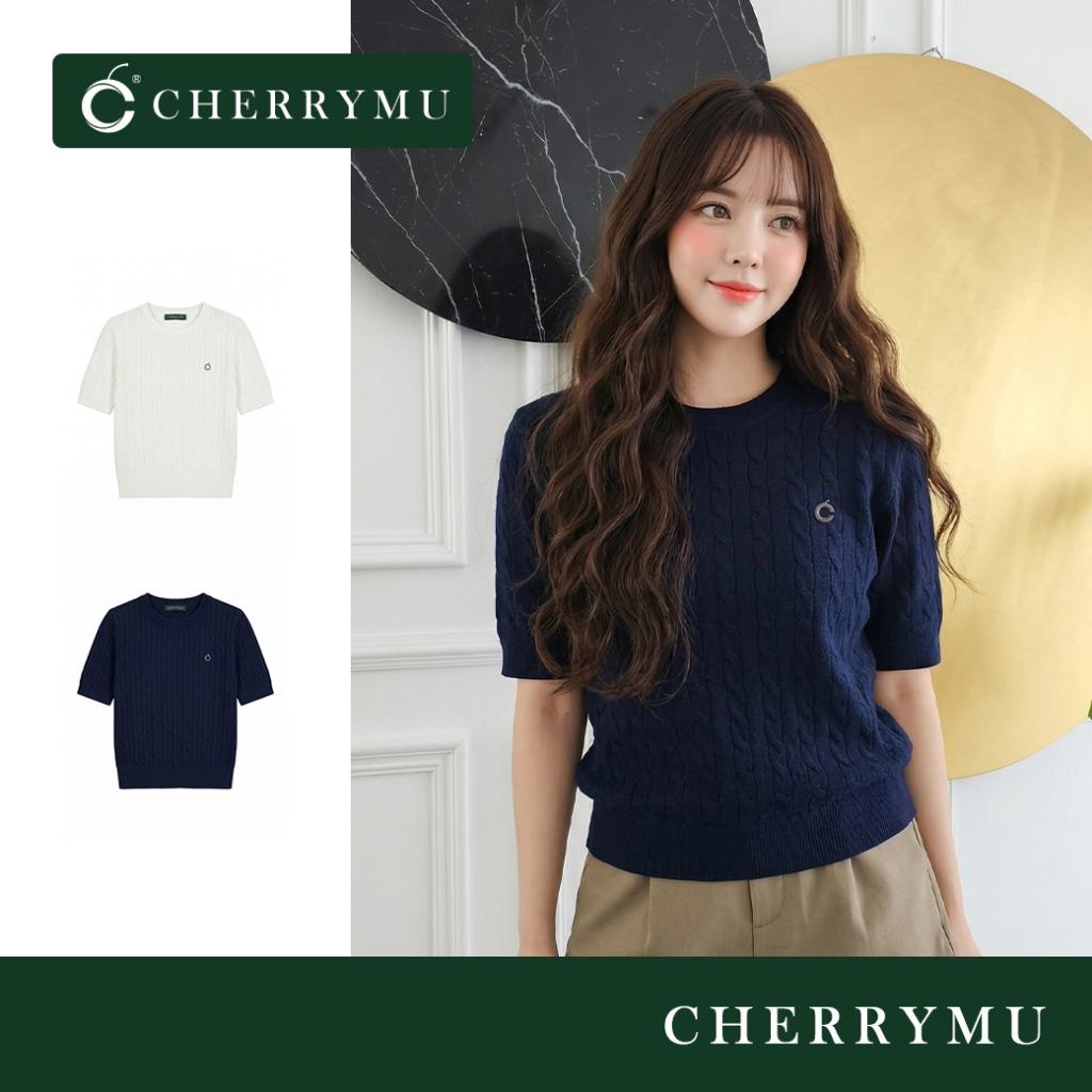 CHERRYMU รุ่น Chloe CS278 เสื้อยืดไหมพรม เสื้อไหมพรมแขนสั้น