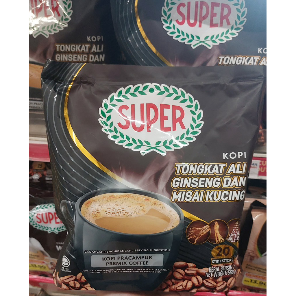กาแฟsuper tongkat ali ginseng misaikucing มี20ซอง มีฮาลาล