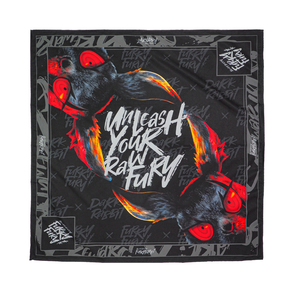ผ้า DARK RABBIT FURRY FURY (RAW/BLACK) BANDANA
