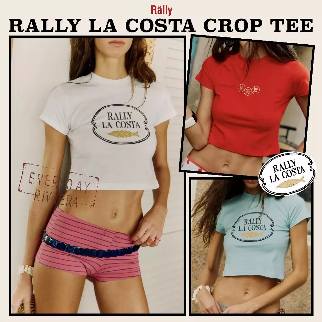 Rally La Costa Crop Tee - เสื้อยืดครอปคอกลม