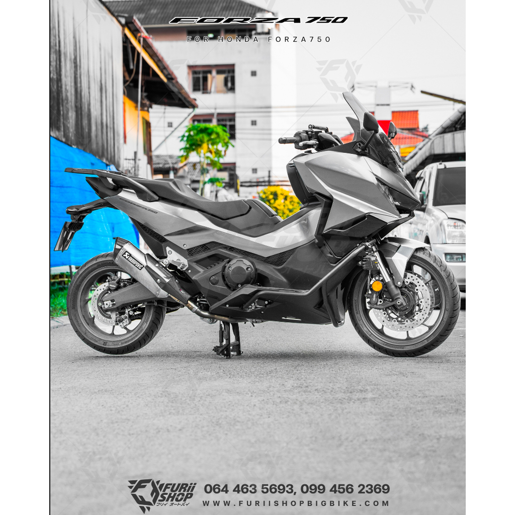 ท่อแต่ง Akrapovic Slip on Black limited & Titanium Slip-On HONDA Forza750 2025 - 2026
