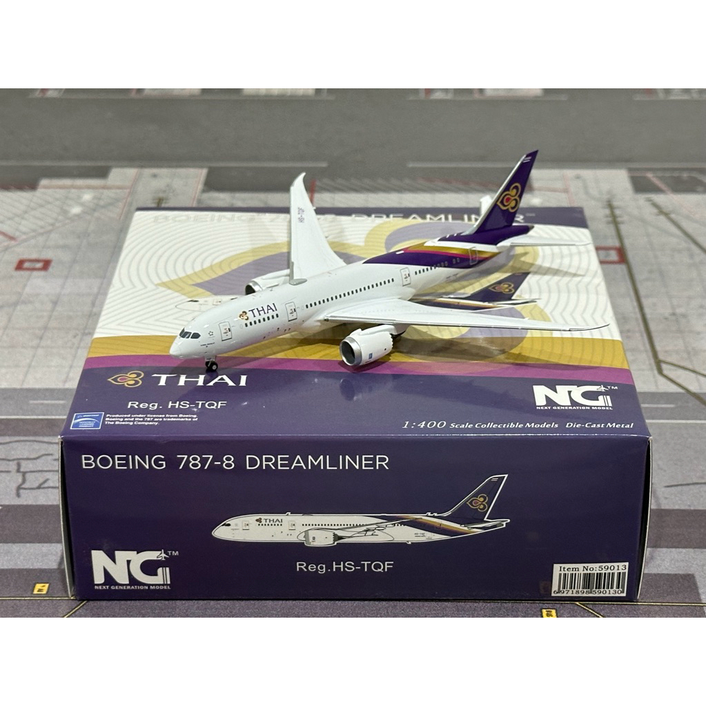 โมเดลเครื่องบิน Thai Airways 787-8 HS-TQF Scale 1:400 By NG Models