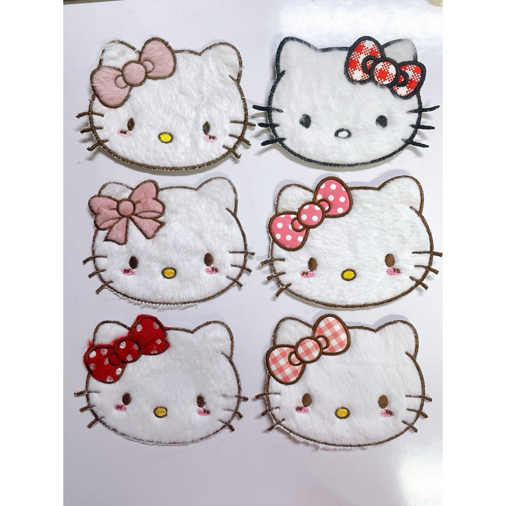 งานเย็บตกแต่งเสื้อผ้า การ์ตูนขนนิ่ม diy แมวตี้ งานเย็บตกแต่งเสื้อผ้า 10x13cm