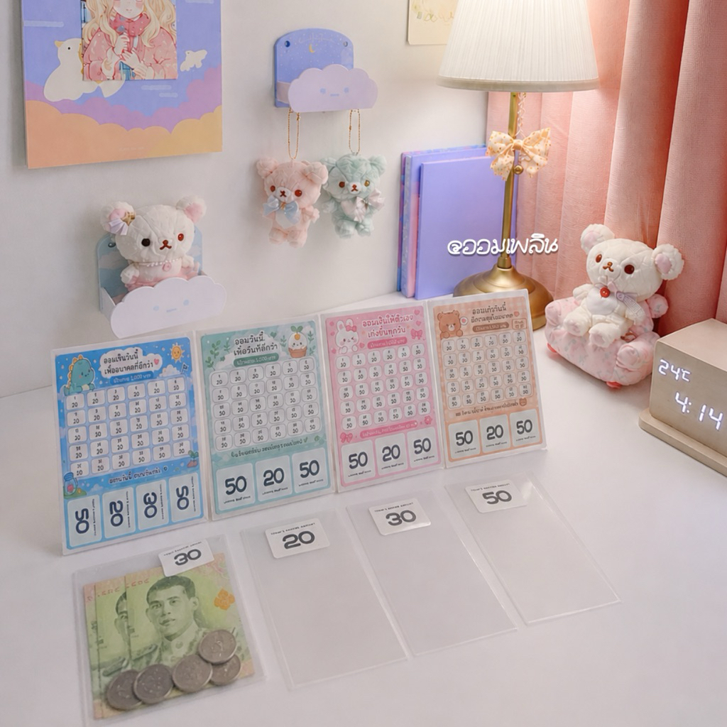 เซ็ตออมเงินน่ารัก 30 วัน เก็บครบ 1,000 บาท พร้อมอุปกรณ์ครบชุด