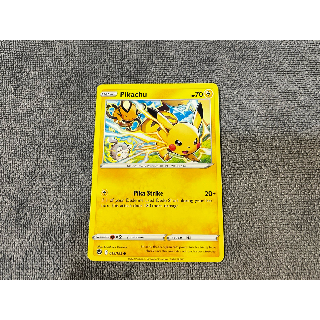 การ์ดโปเกม่อน Pikachu Pokemon TCG Card 049/195 (ENG)