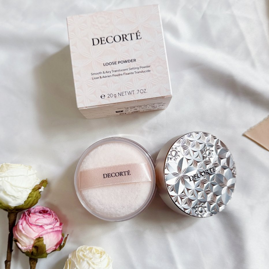 ส่งของวันเดียวกัน 🎀 Decorte Loose Powder 20g #00 #101 แป้งเบสเมคอัพสำหรับใบหน้า มาพร้อมพัฟ
