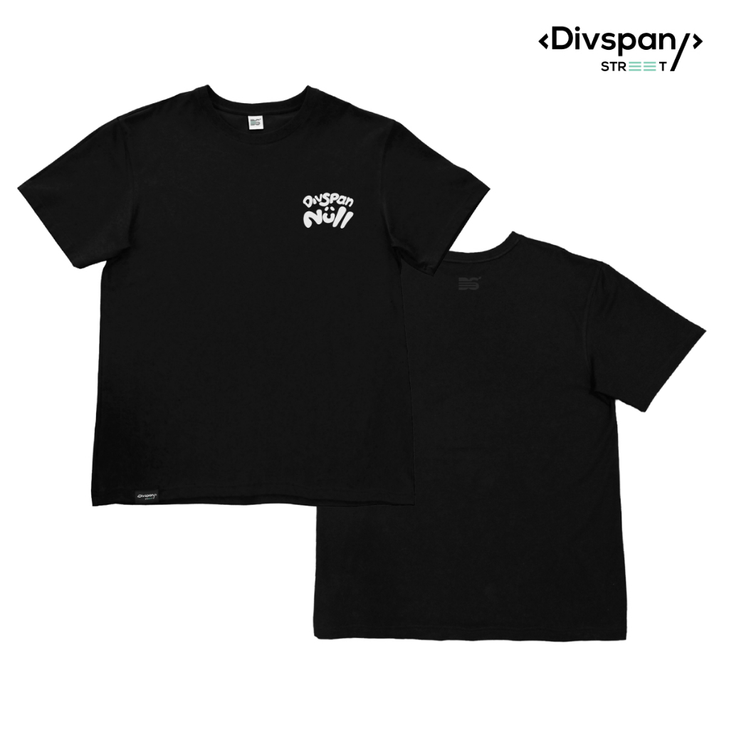 Divspan – เสื้อยืดดำ สตรีทมินิมอล รุ่น Bubble Null