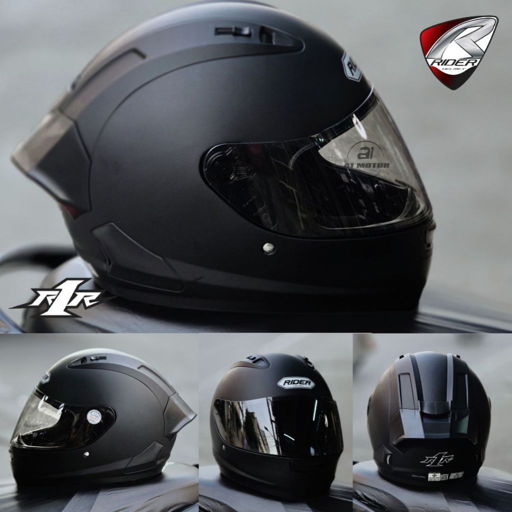หมวกกันน็อกเต็มใบ RIDER R1R โมเดลใหม่ ไซส์ใหญ่ขึ้น รองรับการติดตั้งบลูทูธ มอก.