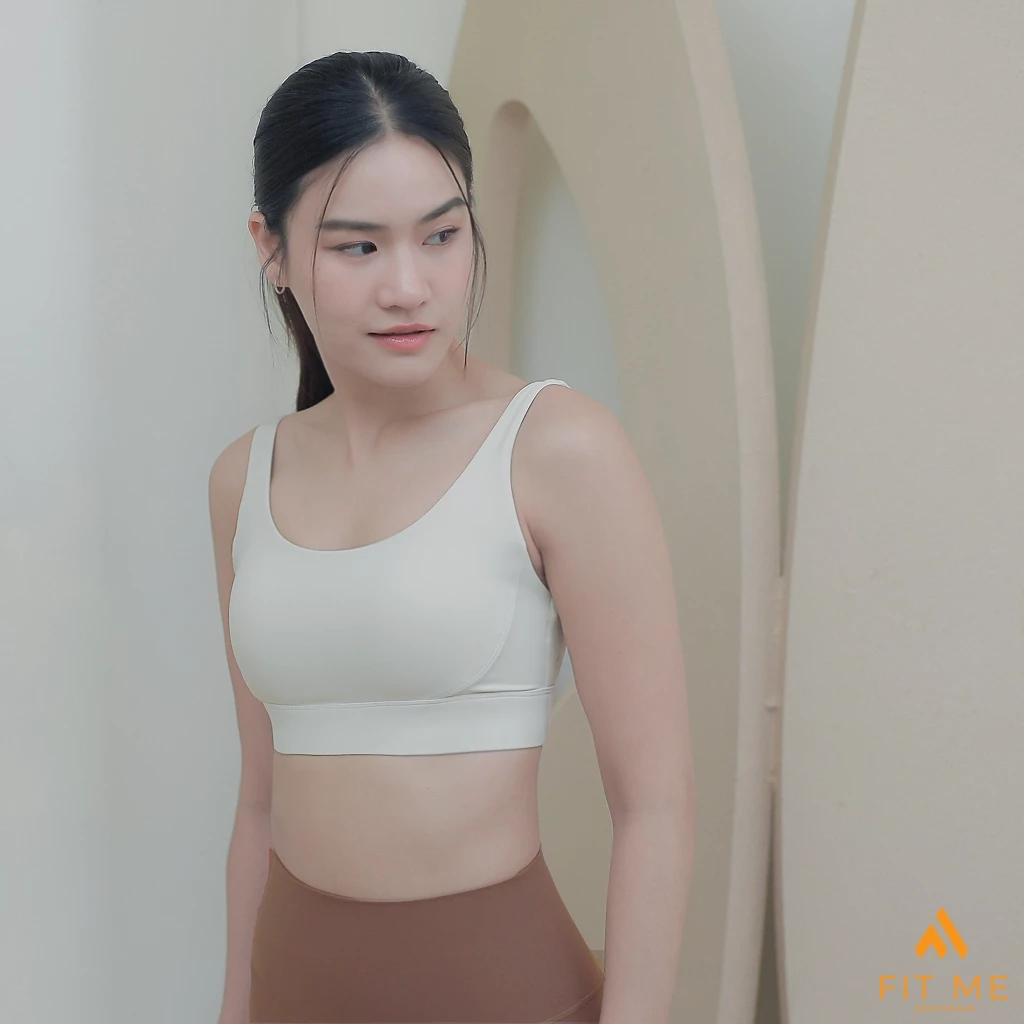 Relief Bra เสื้อในสปอร์ตบรา ใส่ง่าย ถอดง่าย สปอร์ตบรากระชับ มีตะขอหลัง ฟองน้ำเย็บติด FitMeSportswear