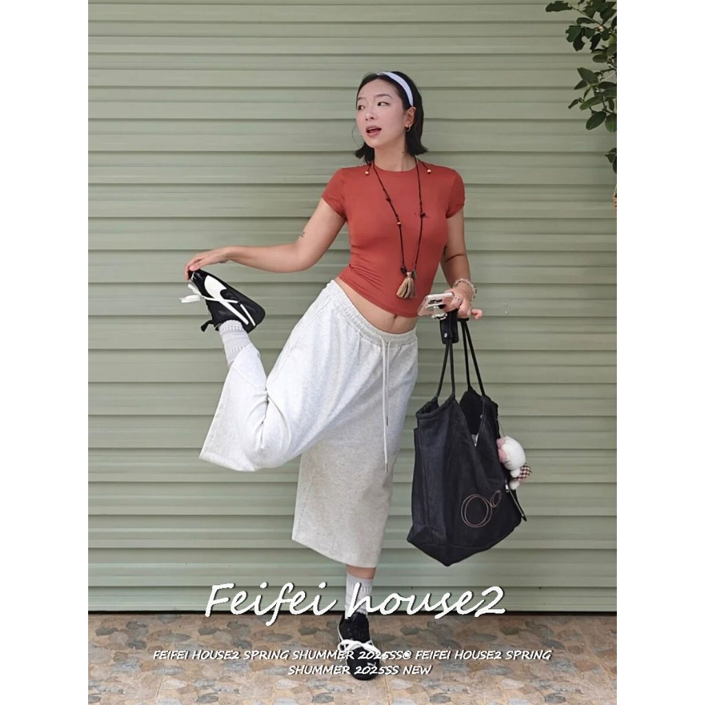 [Vintage Solid Color Wide-Leg Pants]ผู้หญิงสไตล์วินเทจสตรีทสีพื้นมีเชือกดึงกางเกงขากว้างหลวม