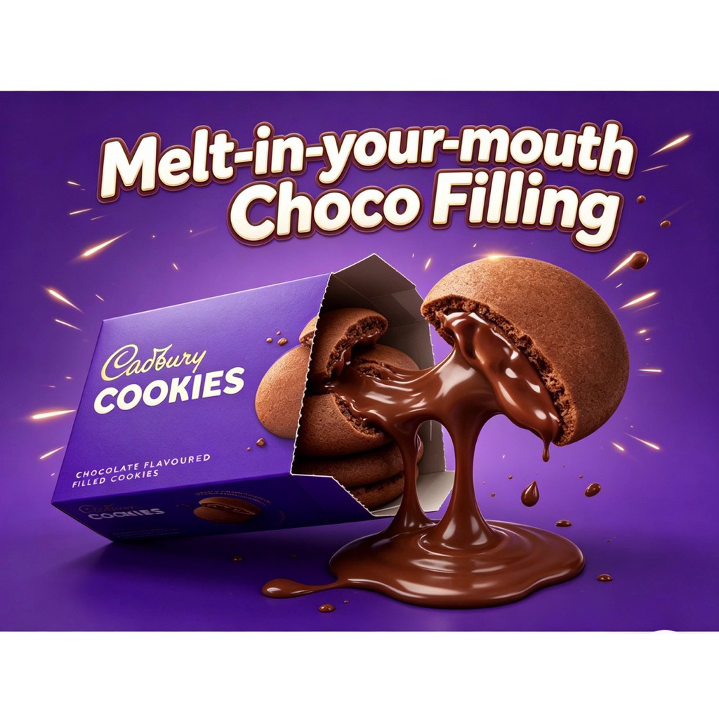CADBURY COOKIES คุกกี้สอดไส้ช็อกโกแลต พร้อมส่ง !! 🍪🍫