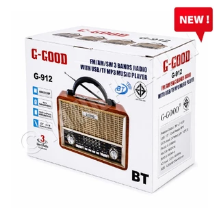 วิทยุวินเทจ มีบูลทูธ เครื่องใหญ่ G-Good รุ่น G-912BT