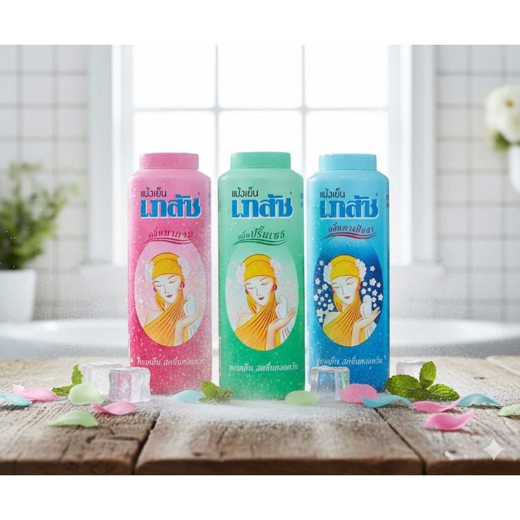 แป้งเภสัช​ หอม​ เย็น​ ชิ่นใจ​ ขนาด100กรัม​