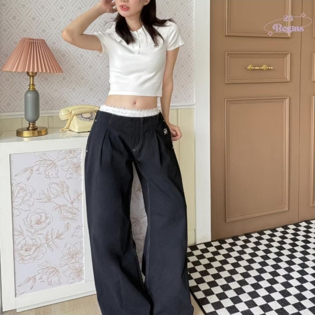 ส่งต่อกางเกง 23begins รุ่นJeanette Jeans สีMIDNIGHT ไซส์ M 💙