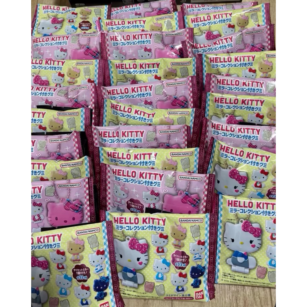 พร้อมส่ง / Hello Kitty Gummy Candy with Mirror Collection ซองสุ่มขนมเจลลี่ มาพร้อมกระจกน่ารักๆ ลิขสิทธิ์แท้ญี่ปุ่น