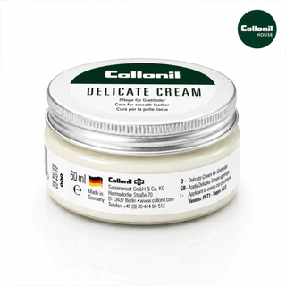 [แถมฟรี ผ้าเช็ด 150 บาท] Collonil Delicate Cream 60 ml. ครีมทำความสะอาดหนังแท้ หนังคาเวียร์ หนังวัว หนังแกะ หนังแพะ