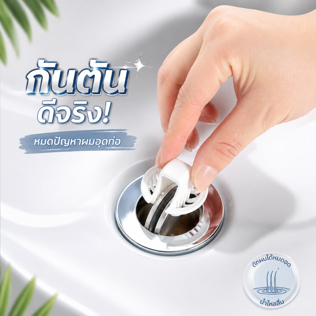 singaye ที่ปิดท่อน้ำทิ้ง กรองเส้นผม ป้องกันท่ออุดตัน ฝาปิดท่อดักจับสิ่งสกปรก ป้องกันเครื่องประดับ ตกลงท่อระบายนํ้า