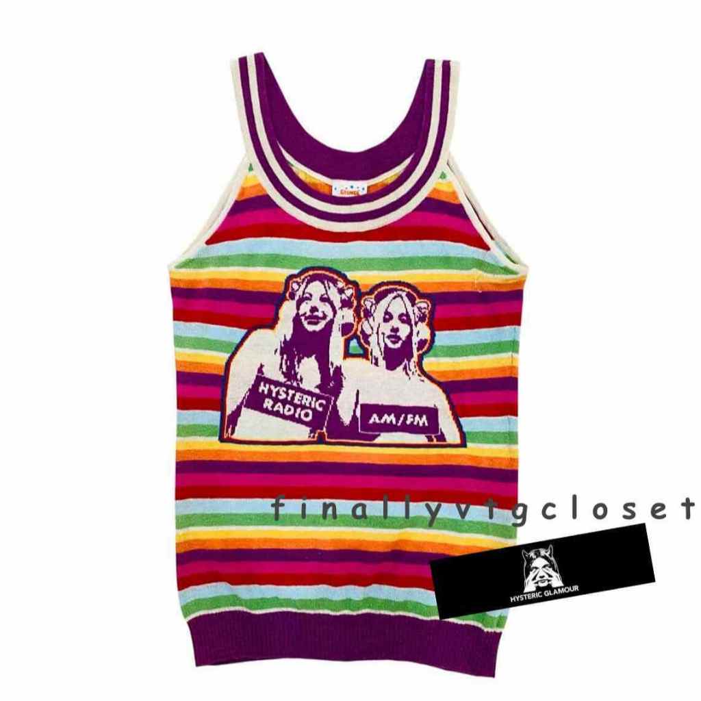 Hysteric Glamour HYSTERIC RADIO Stripped Colorful Tank