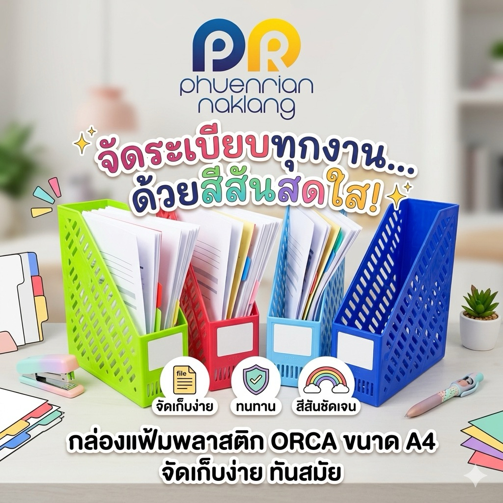 กล่องเอกสารพลาสติก BF-93 จำนวน 1 กล่อง ORCA
