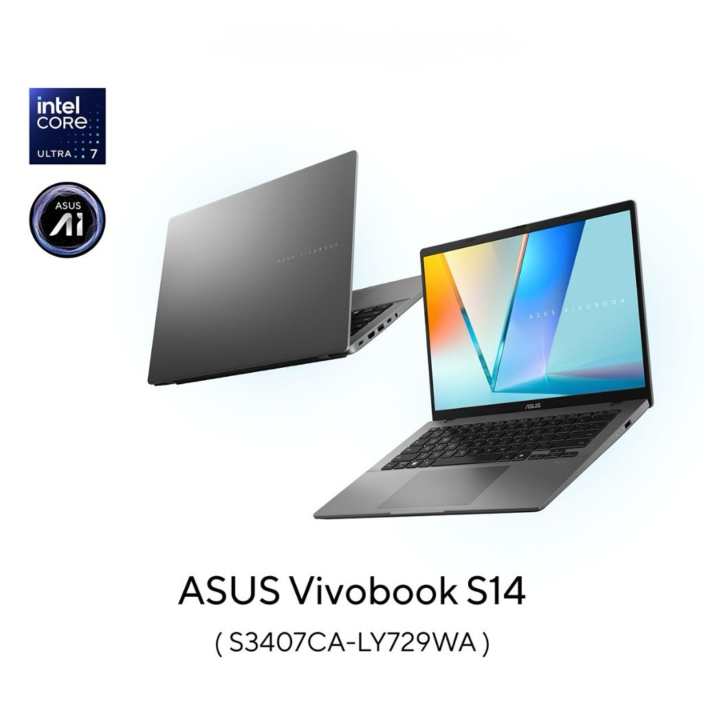 [มือสอง] ASUS Vivobook S14, Ultra 7 255H, 16GB, 1TB SSD, W11, 14" FHD+ 60Hz (S3407CA-LY729WA)