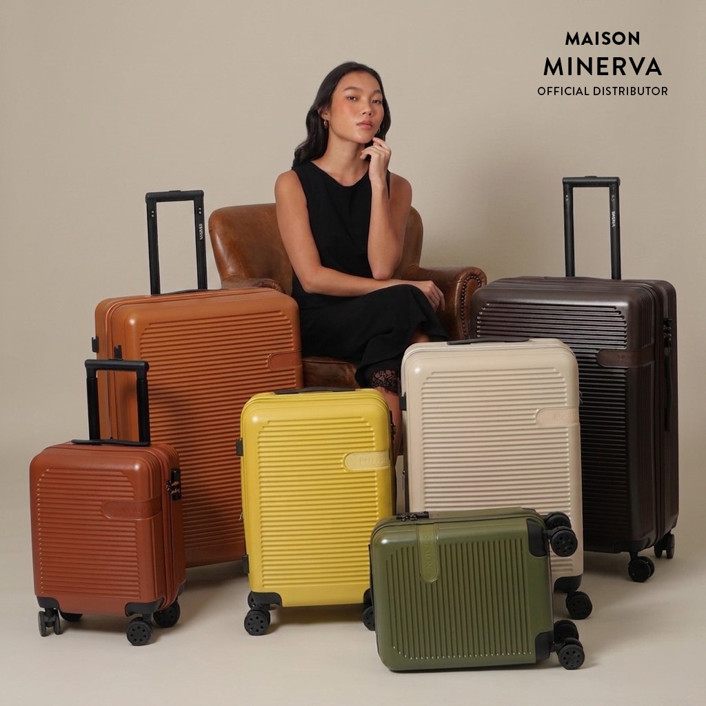 MINERVA กระเป๋าเดินทาง รุ่น Cannele 8081 ขนาด 16 20 24 28 นิ้ว TSA lock ขยายได้ ล้อลื่น น้ำหนักเบา by swishnavy