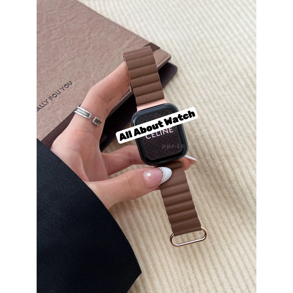 พร้อมส่ง สายแม่เหล็กลูกฟูก พร้อมตัวล็อคเข็มขัด ใข้ได้กับ Smart Watch 11 10 9 8 7 6 5 4 3 2 1 Se Ultr