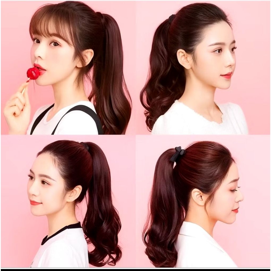 หางม้าแบบผูกปลายลอนคลาย ๆ ดูเนียนเป็นธรรมชาติ
