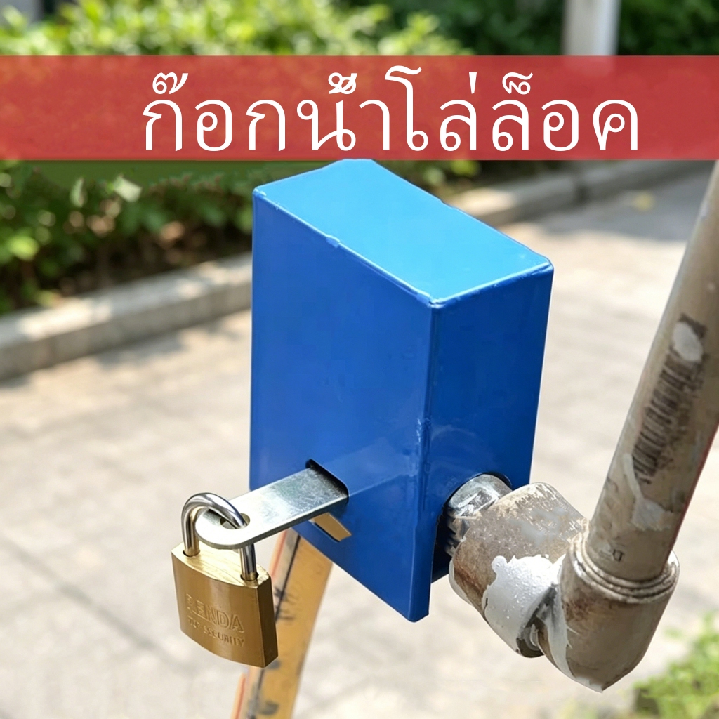 ก๊อกน้ำล็อคป้องกันขโมย สำหรับใช้กลางแจ้ง กันน้ำทนฝา พร้อมกุญแจ