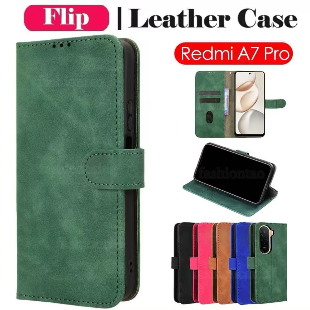 เคส กระเป๋า ฝาพับ กระดุม สำหรับ Xiaomi Redmi A7pro