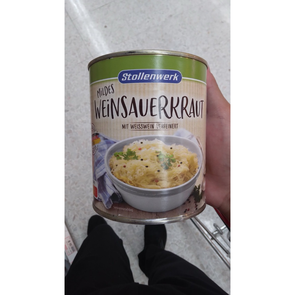 F Stollenwerk Wein Sauerkraut 850กรัม กะหล่ำปลีขาวดอง วา ย 2.47% นำเข้าจากเยอรมัน🇩🇪fl